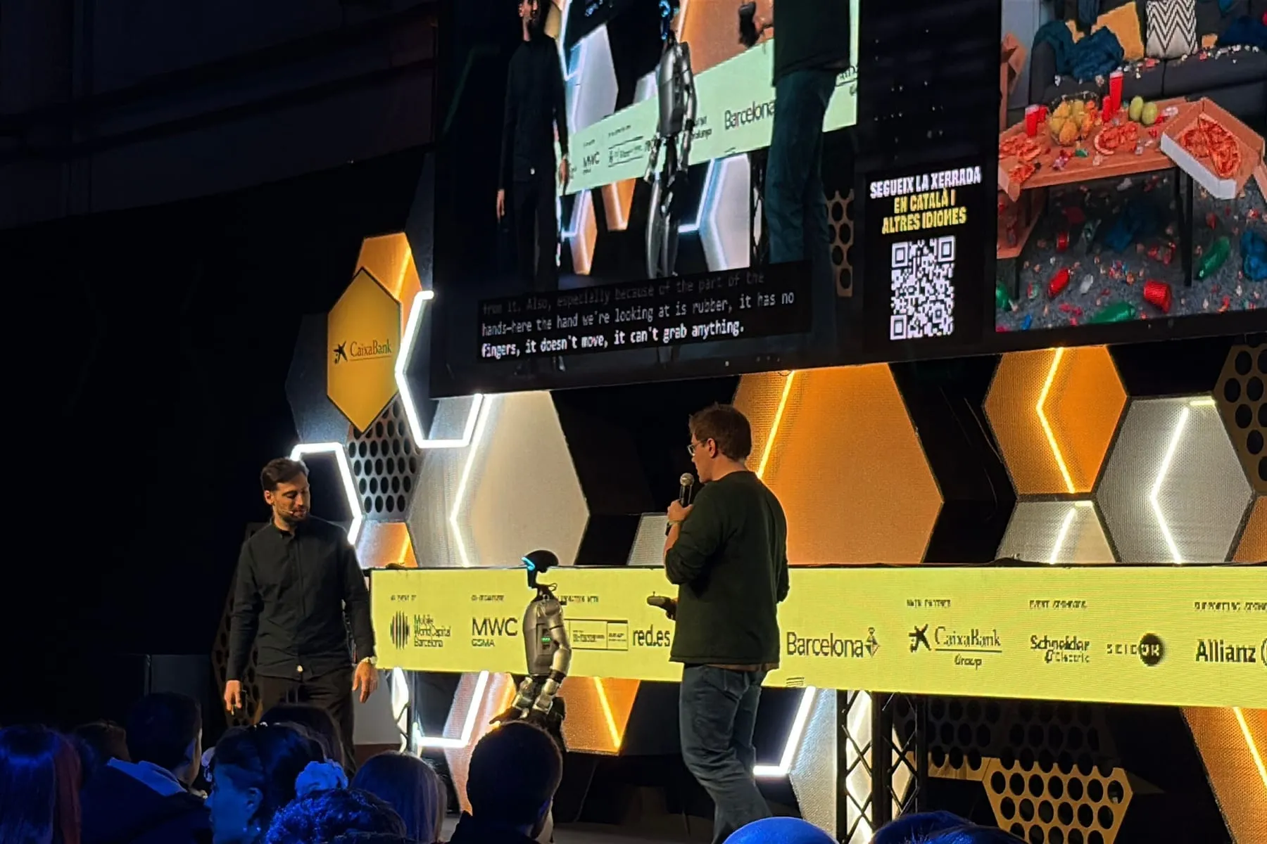 Two speakers on stage