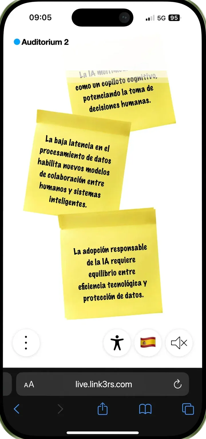 Key takeaways as sticky notes
