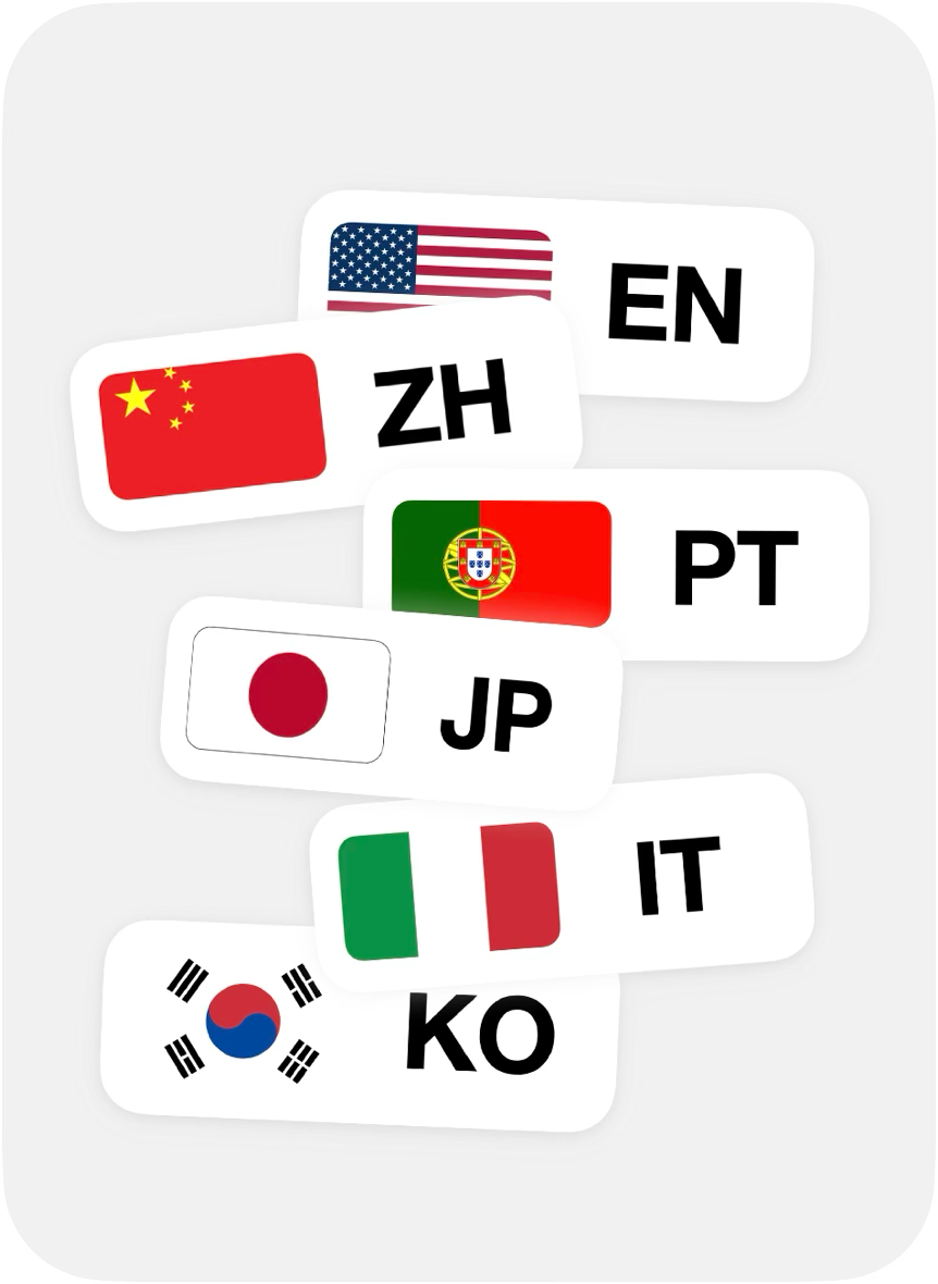 Languages supported
